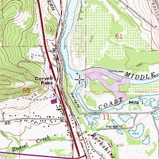 Topographic Map of Osprey Bay, OR