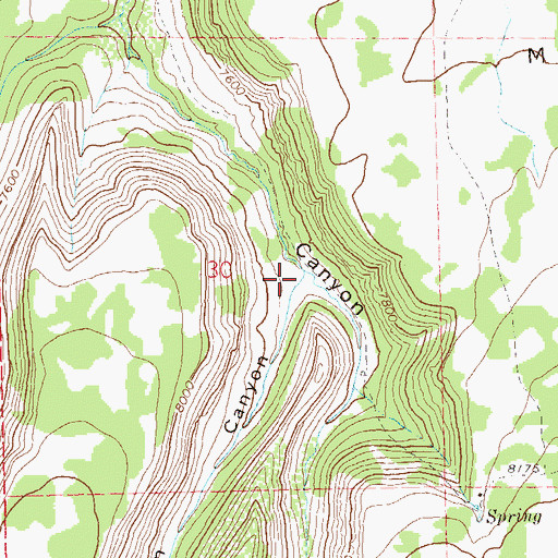 Topographic Map of Tommy Dodson Canyon, CO