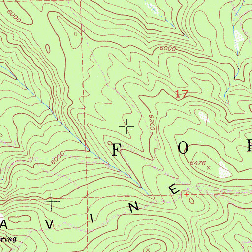 Topographic Map of Eldorado National Forest, CA