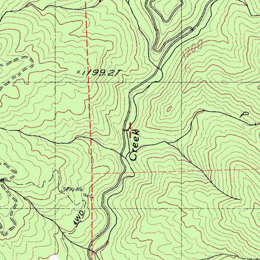 Topographic Map of Trinity National Forest, CA