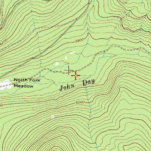 Topographic Map of Whitman National Forest, OR