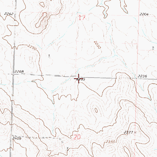 Topographic Map of Cedar River National Grassland, ND