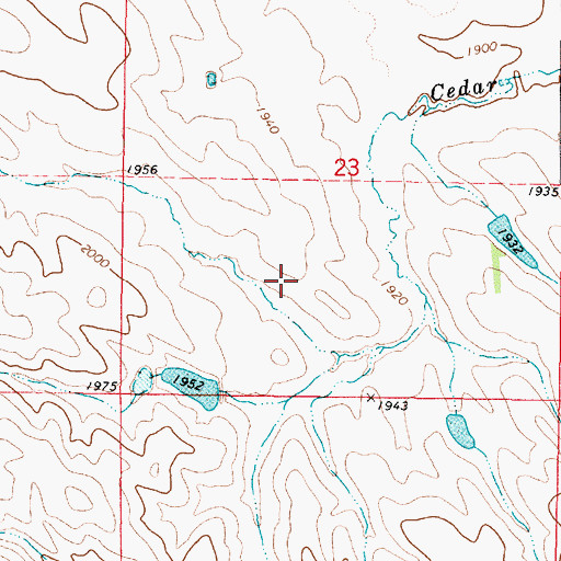 Topographic Map of Fort Pierre National Grassland, SD