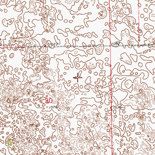 Topographic Map of Sheyenne National Grassland, ND