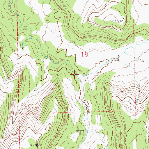 Topographic Map of Maiden Creek, CO