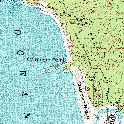 Topographic Map of John Yeon State Park, OR