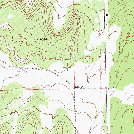 Topographic Map of The Falls Campground, CO