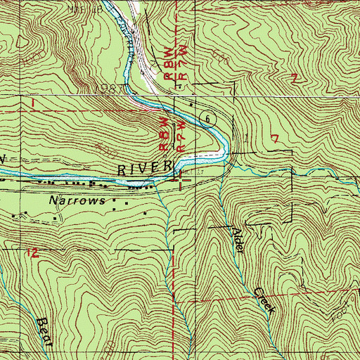 Topographic Map of Wilson River Highway Forest State Park, OR