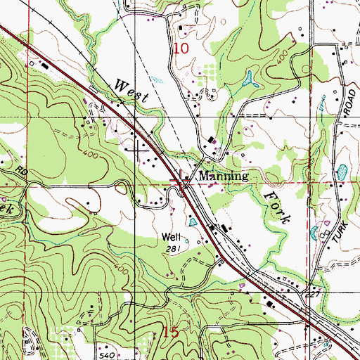 Topographic Map of Banks-Vernonia State Trail, OR