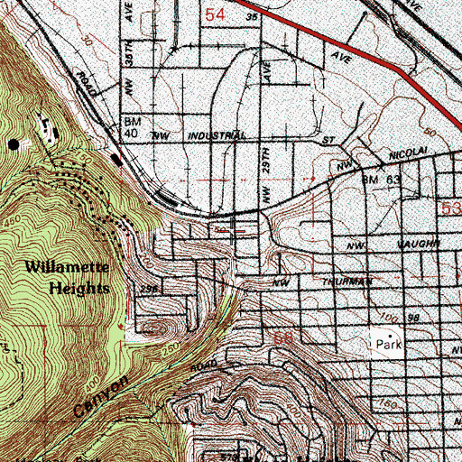 Topographic Map of Balch Creek, OR