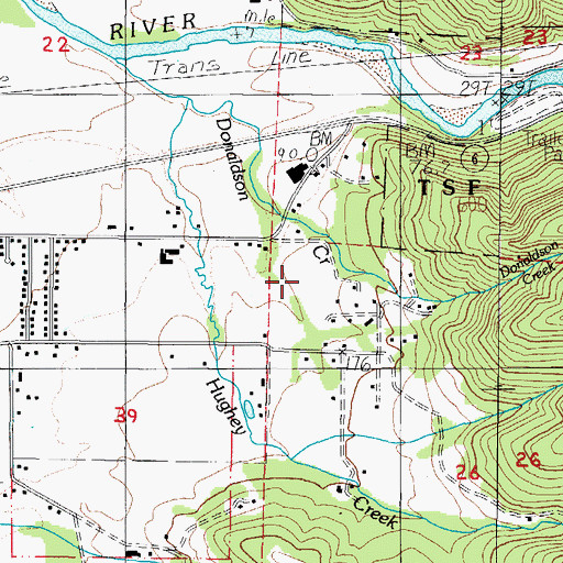 Topographic Map of Besters Ford, OR