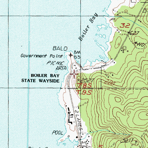 Topographic Map of Briggs Landing, OR
