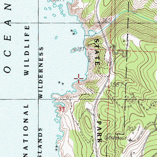 Topographic Map of Bruces Bones Creek, OR