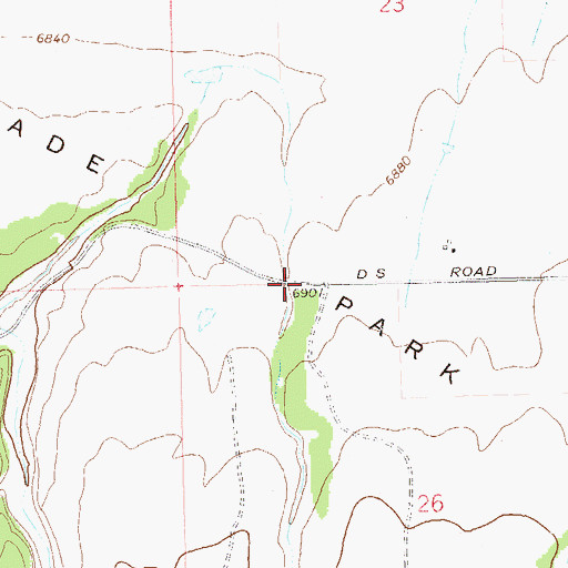 Topographic Map of Jefferson Canyon, CO