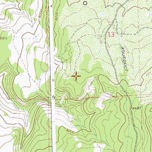 Topographic Map of Oak Hill, CO