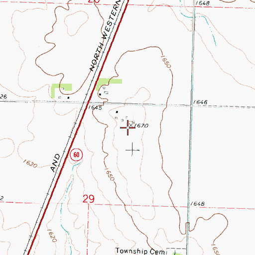 Topographic Map of Hawkeye Point, IA