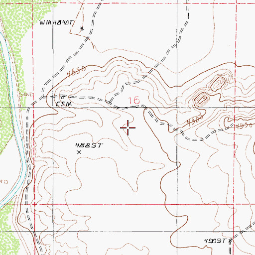 Topographic Map of Sunset City (historical), AZ
