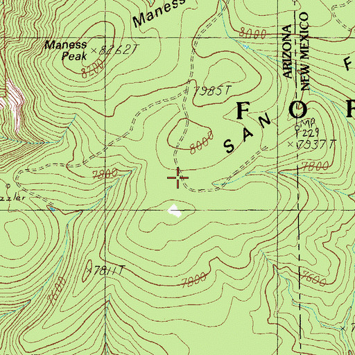 Topographic Map of Stateline Tank Number 2, AZ