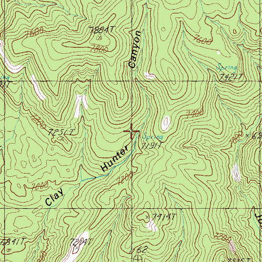Topographic Map of Clay Hunter Spring, AZ