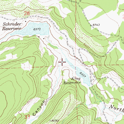 Topographic Map of Lake Canyon, CO
