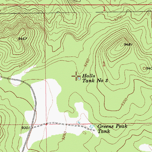 Topographic Map of Bear Wallow Tank, AZ