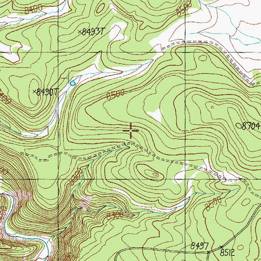 Topographic Map of Center Tank, AZ
