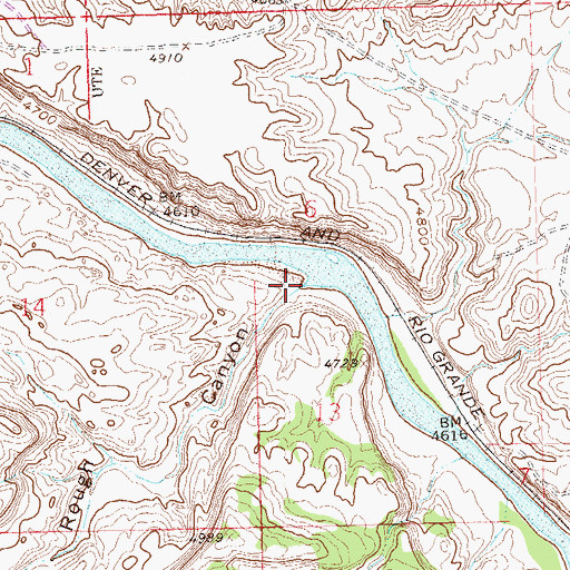 Topographic Map of Ladder Creek, CO