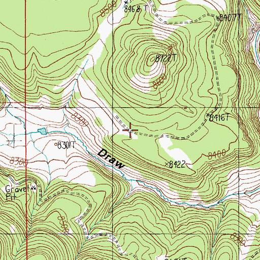 Topographic Map of Open Draw Tank, AZ