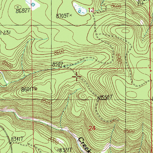Topographic Map of Dry Lake, AZ