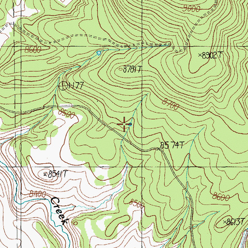 Topographic Map of South Tank, AZ