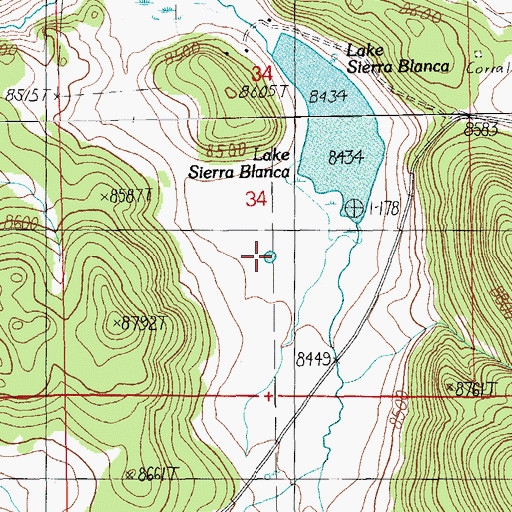 Topographic Map of Last Chance Tank, AZ