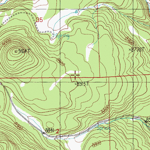 Topographic Map of Redondo Spring, AZ