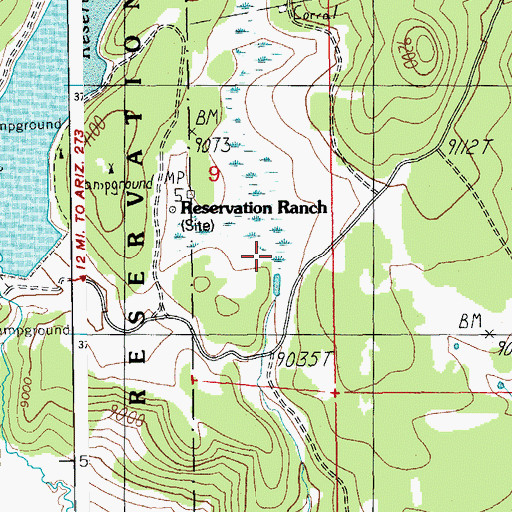 Topographic Map of Duck Lake Tank, AZ