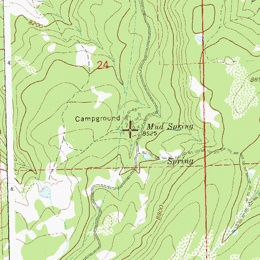Topographic Map of Mud Spring, CO
