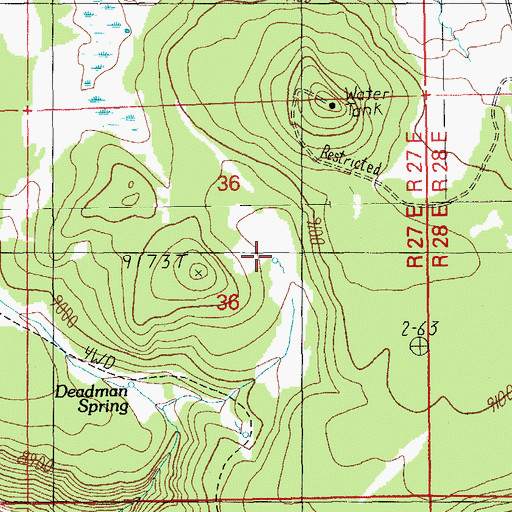 Topographic Map of Must Spring, AZ