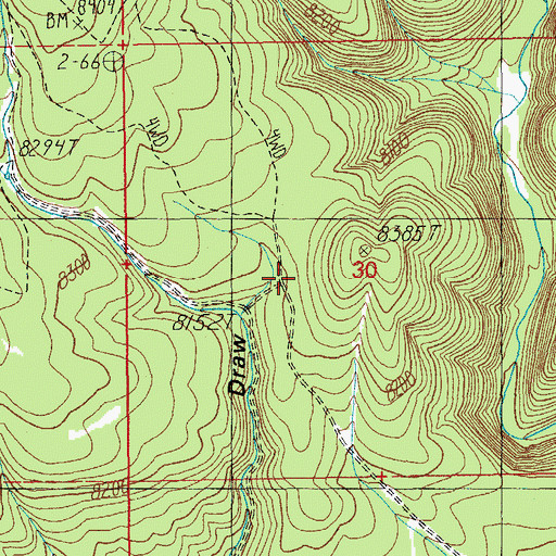 Topographic Map of Section 30 Tank, AZ