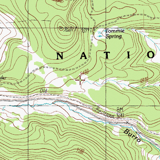 Topographic Map of Sugar Spring, AZ