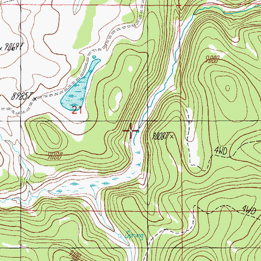 Topographic Map of Udall Pit Tank Number 8, AZ