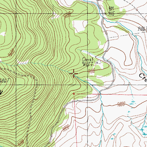 Topographic Map of Definite Spring, AZ