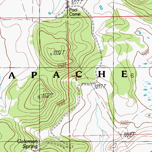 Topographic Map of Trap Tank Spring, AZ
