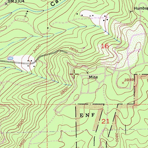 Topographic Map of Mount Pleasant Mine (historical), CA