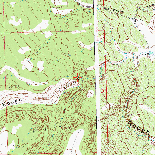 Topographic Map of Ladder Canyon, CO
