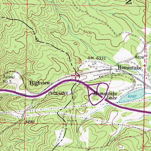 Topographic Map of Homestake Pass, MT