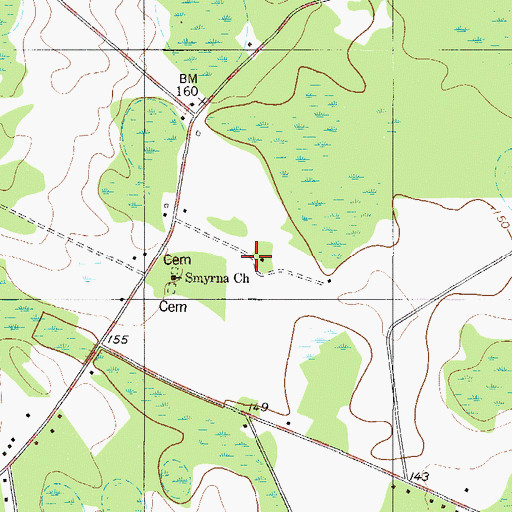 Topographic Map of Googe Cemetery, SC