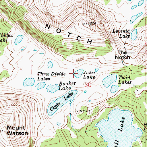 Topographic Map of John Lake, UT