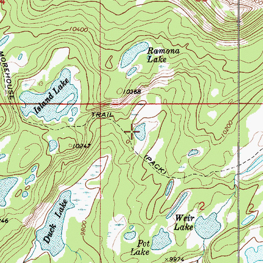 Topographic Map of Cutthroat Lake, UT