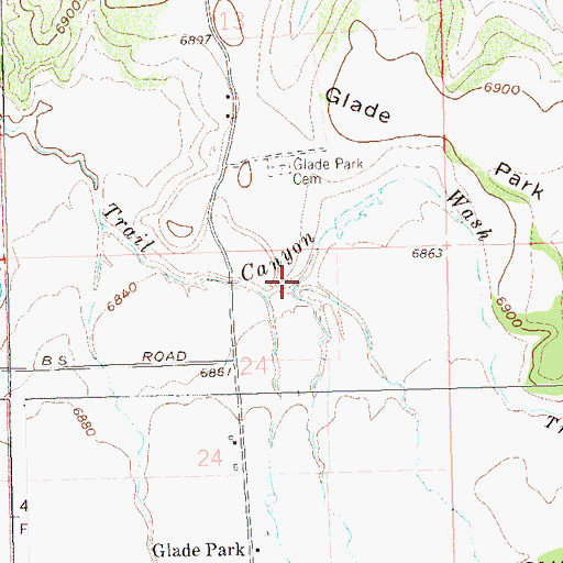 Topographic Map of Cruse Wash, CO