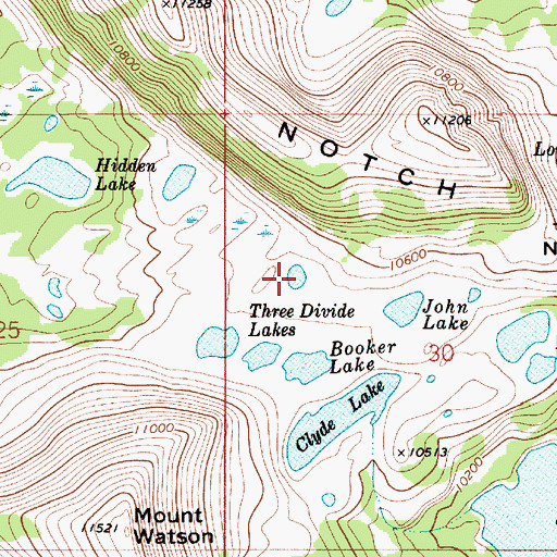 Topographic Map of James Lake, UT