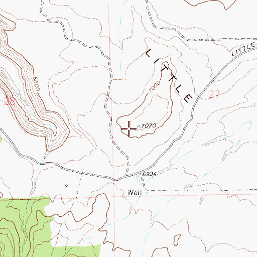 Topographic Map of Little Park, CO