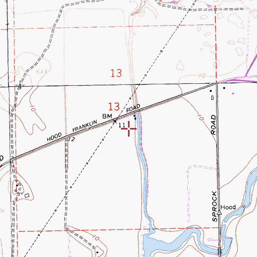Topographic Map of Sacramento Drainage Canal, CA